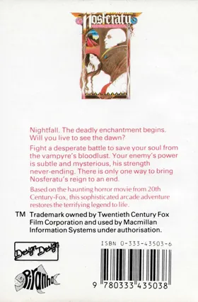 Nosferatu The Vampyre (UK) (1986) box cover back